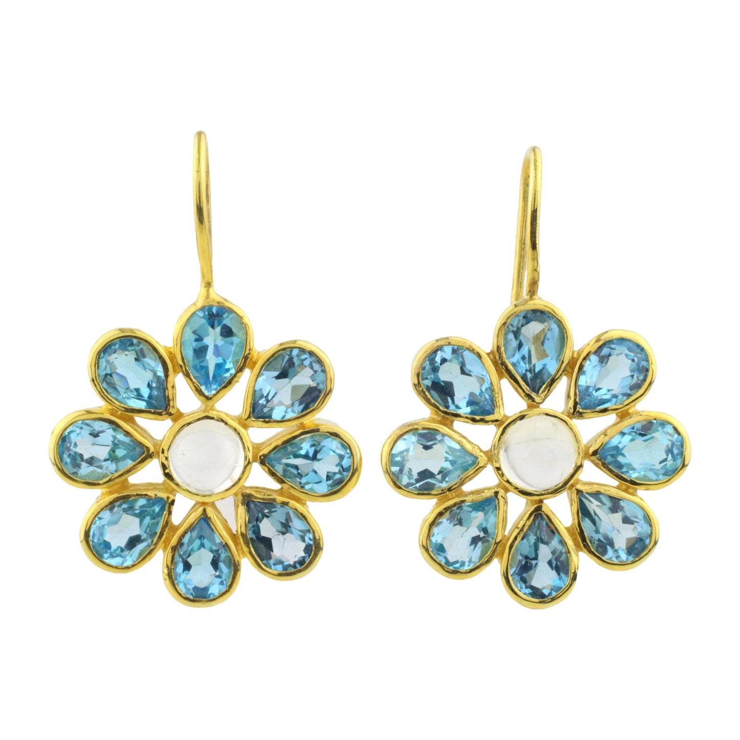 Örhängen med Månsten och Topas