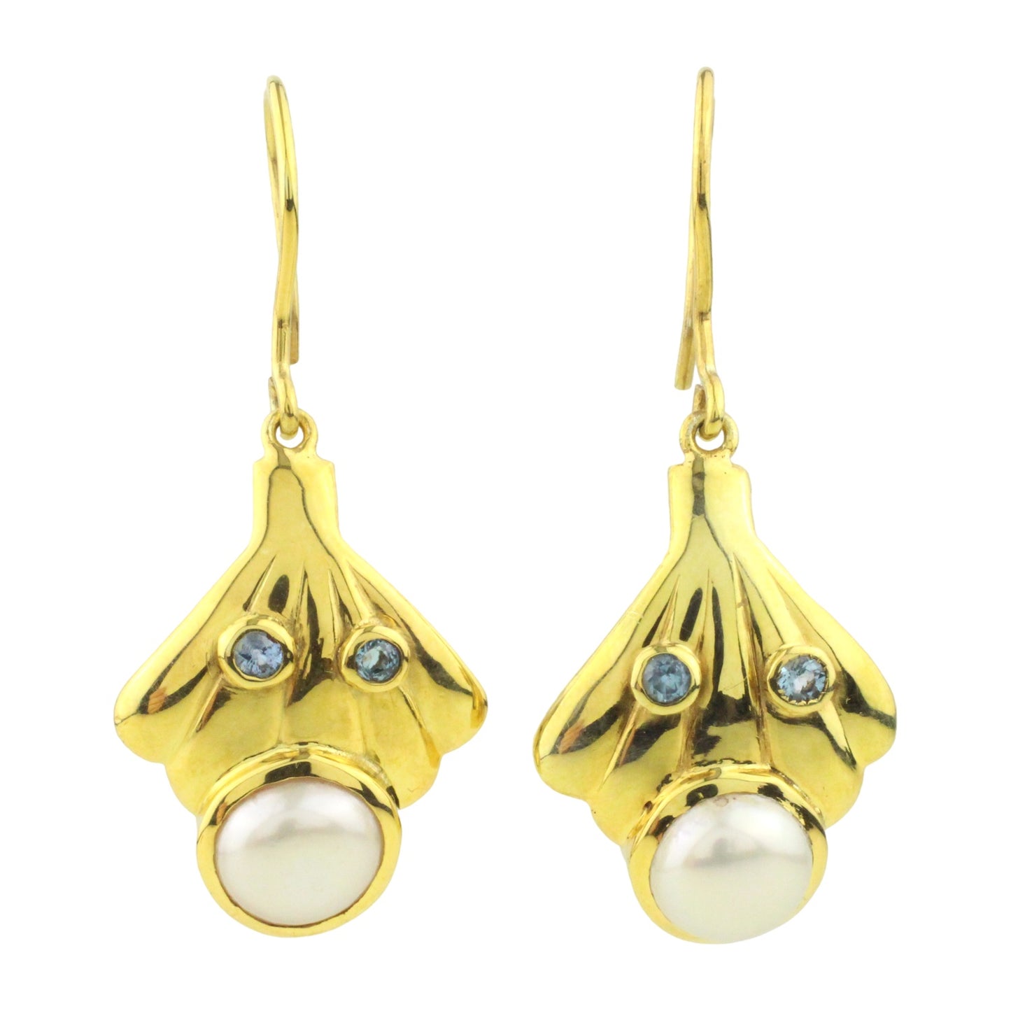 Örhängen med Pärlor och Topaser