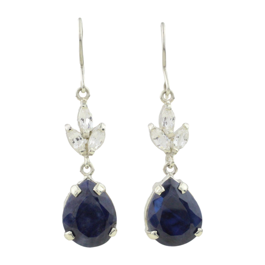 Örhängen med Safir och Topas