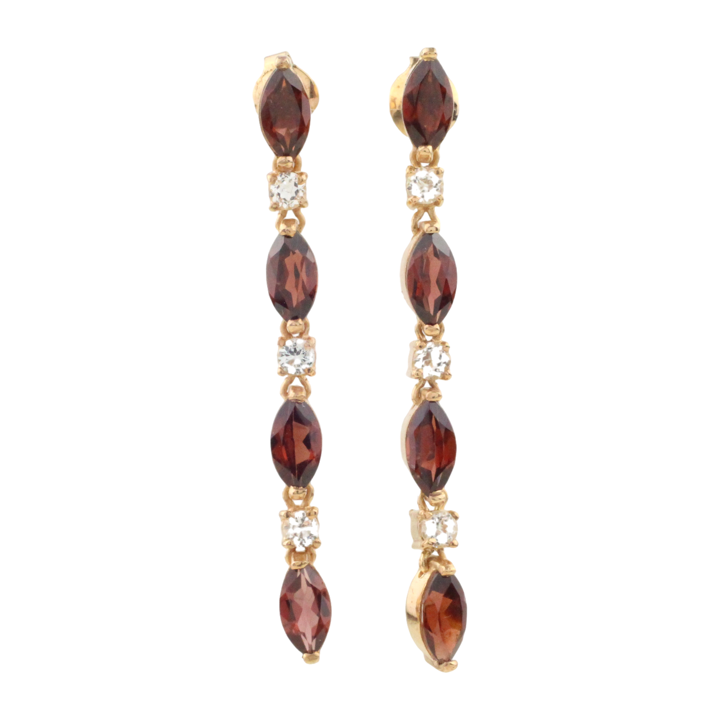 Örhängen med Granater och Topaser