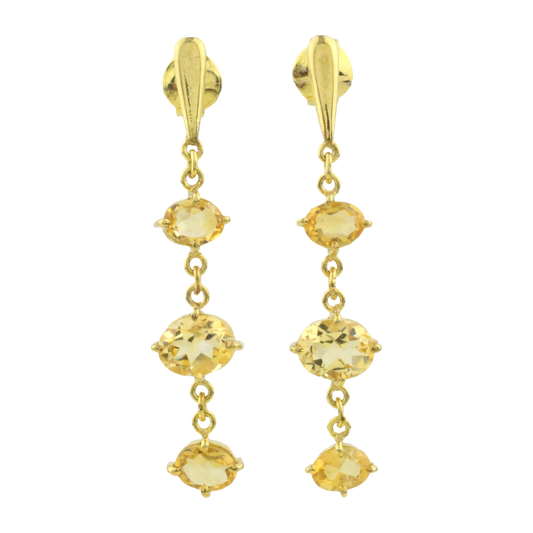 Örhängen med Citrin