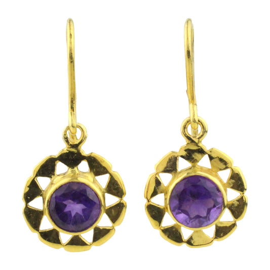 Örhängen med Ametist